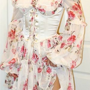 Floral dress (corset sold separately) corset has been sold